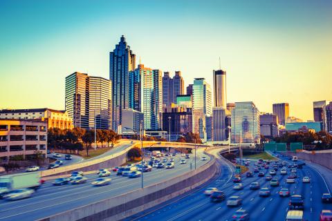 Scene of the commute in Atlanta