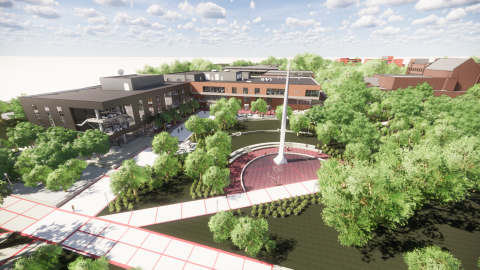 Rendering of renovated Student Center
